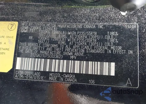 2005 Lexus Rx 330 из США, поврежденный, VIN 2T2GA31U75C023623